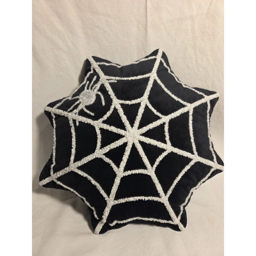 NEW Brentwood Originals Halloween Pillow Set Ghost Pumpkin Spider Web Costco...